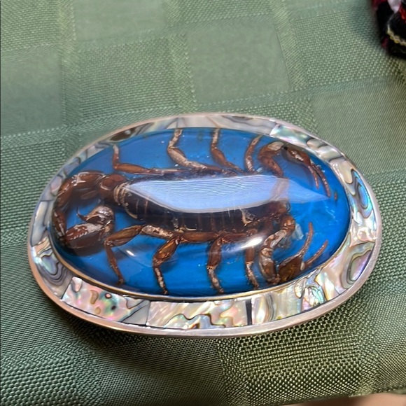 Blue and Silver Scorpion Belt Buckle - Picture 1 of 7